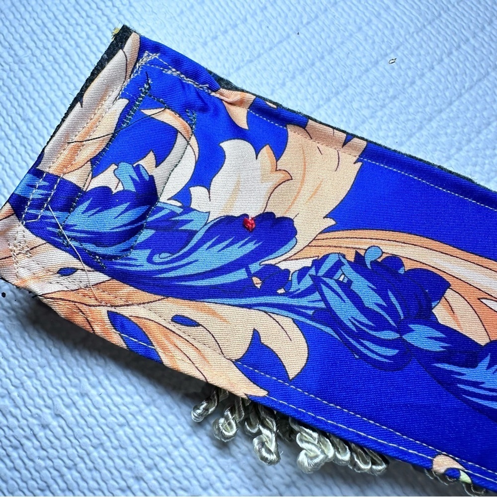 RUBYRUDI Cuff Bracelet Handcrafted OOAK Fabric Embellished Artisan Wearable Art - Picture 11 of 15